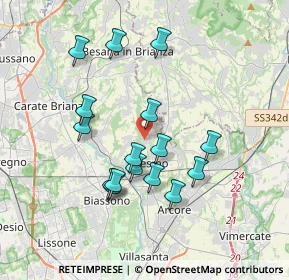 Mappa Via Alessandro Volta, 20856 Correzzana MB, Italia (3.325)