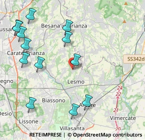 Mappa Via Alessandro Volta, 20856 Correzzana MB, Italia (4.99923)