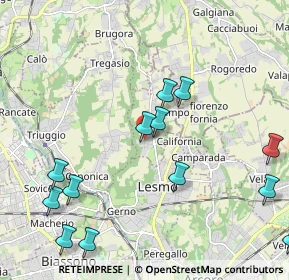 Mappa Via Alessandro Volta, 20856 Correzzana MB, Italia (2.48308)