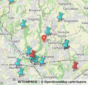 Mappa Via Alessandro Volta, 20856 Correzzana MB, Italia (2.44286)