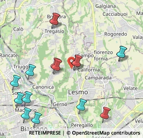 Mappa Via Alessandro Volta, 20856 Correzzana MB, Italia (2.41875)