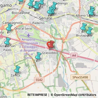 Mappa A4 Torino - Trieste, 24050 Grassobbio BG, Italia (3.5595)
