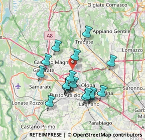Mappa Via Milazzo, 21054 Fagnano Olona VA, Italia (6.42882)