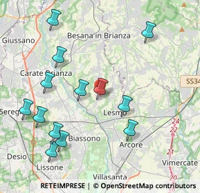 Mappa Via Leonardo da Vinci, 20050 Triuggio MB, Italia (4.41923)