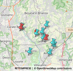 Mappa Via Leonardo da Vinci, 20050 Triuggio MB, Italia (3.00636)