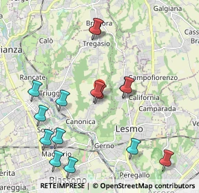 Mappa Via Leonardo da Vinci, 20050 Triuggio MB, Italia (2.208)