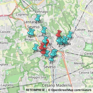 Mappa Via per Como, 20825 Barlassina MB, Italia (1.266)