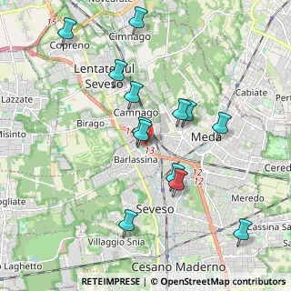 Mappa Via per Como, 20825 Barlassina MB, Italia (1.93077)