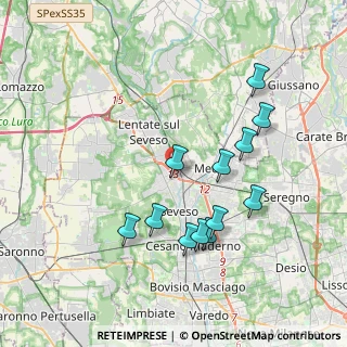 Mappa Via per Como, 20825 Barlassina MB, Italia (3.67167)