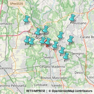 Mappa Via per Como, 20825 Barlassina MB, Italia (3.05615)