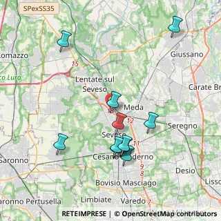 Mappa Via per Como, 20825 Barlassina MB, Italia (3.96818)