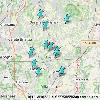 Mappa Via Enrico Fermi, 20856 Correzzana MB, Italia (3.46083)