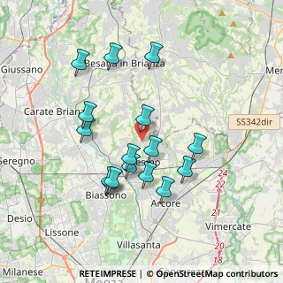 Mappa Via Enrico Fermi, 20856 Correzzana MB, Italia (3.35375)