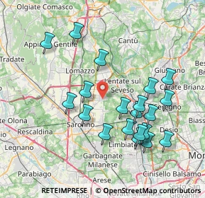 Mappa 20826 Misinto MB, Italia (7.619)