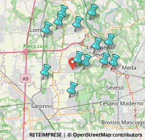 Mappa 20826 Misinto MB, Italia (3.59)