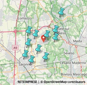 Mappa 20826 Misinto MB, Italia (3.00909)