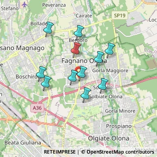 Mappa Via per Busto, 21054 Fagnano Olona VA, Italia (1.53545)
