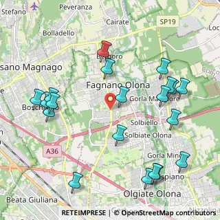 Mappa Via per Busto, 21054 Fagnano Olona VA, Italia (2.4445)