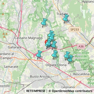 Mappa Via per Busto, 21054 Fagnano Olona VA, Italia (2.51727)
