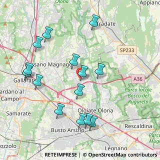 Mappa Via per Busto, 21054 Fagnano Olona VA, Italia (4.25429)