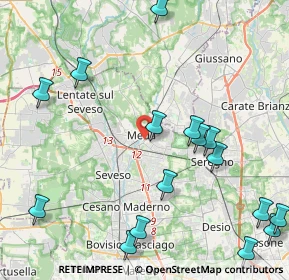 Mappa Via Adua, 20821 Meda MB, Italia (6.0605)
