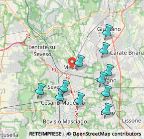 Mappa Viale Luigi Cadorna, 20821 Meda MB, Italia (3.95)