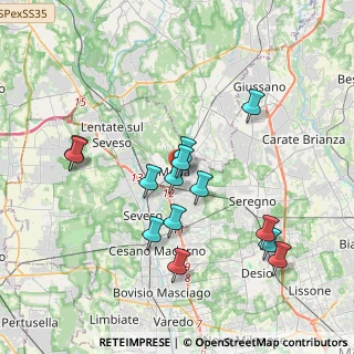 Mappa Viale Luigi Cadorna, 20821 Meda MB, Italia (3.54071)