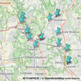 Mappa Viale Luigi Cadorna, 20821 Meda MB, Italia (4.57214)