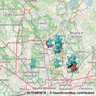 Mappa Viale Luigi Cadorna, 20821 Meda MB, Italia (7.62421)