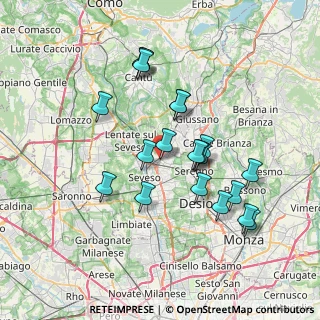 Mappa Viale Luigi Cadorna, 20821 Meda MB, Italia (6.6875)