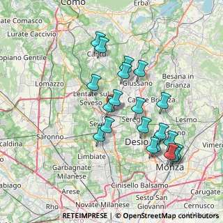Mappa Viale Luigi Cadorna, 20821 Meda MB, Italia (7.056)