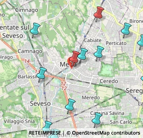 Mappa Viale Luigi Cadorna, 20821 Meda MB, Italia (2.892)
