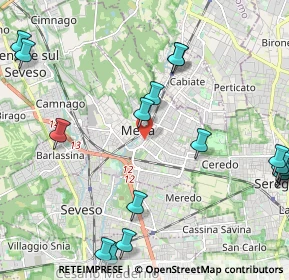 Mappa Viale Luigi Cadorna, 20821 Meda MB, Italia (2.9725)