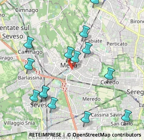 Mappa Via Adua, 20821 Meda MB, Italia (2.22286)