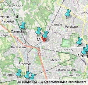 Mappa Via Adua, 20821 Meda MB, Italia (2.88273)
