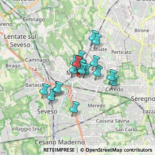 Mappa Via Adua, 20821 Meda MB, Italia (1.119)