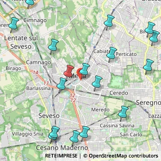 Mappa Viale Luigi Cadorna, 20821 Meda MB, Italia (2.83412)