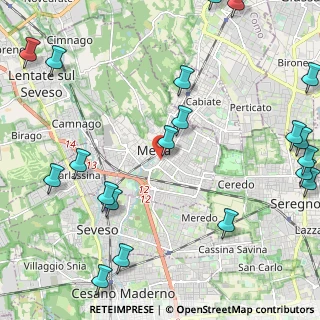 Mappa Via Adua, 20821 Meda MB, Italia (3.087)