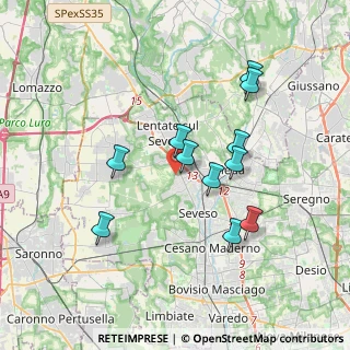 Mappa Via Pietro Maroncelli, 20825 Barlassina MB, Italia (3.29818)