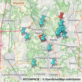 Mappa Via Pietro Maroncelli, 20825 Barlassina MB, Italia (3.80222)