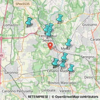 Mappa Via Pietro Maroncelli, 20823 Lentate sul Seveso MB, Italia (3.72917)