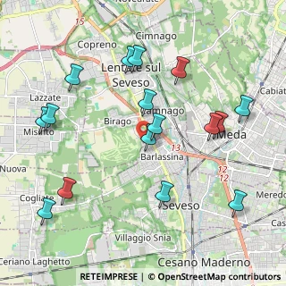 Mappa Via Pietro Maroncelli, 20825 Barlassina MB, Italia (2.23438)