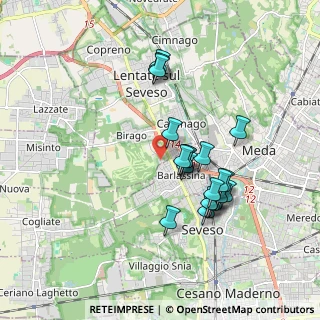 Mappa Via Pietro Maroncelli, 20825 Barlassina MB, Italia (1.6215)