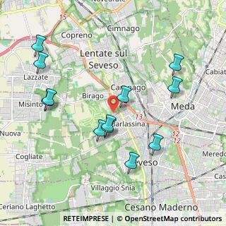 Mappa Via Pietro Maroncelli, 20825 Barlassina MB, Italia (2.08833)
