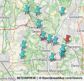 Mappa Via 11 Febbraio, 20030 Barlassina MB, Italia (3.84786)