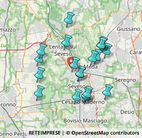 Mappa Via 11 Febbraio, 20030 Barlassina MB, Italia (3.3335)