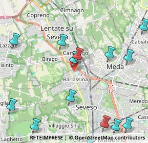 Mappa Via 11 Febbraio, 20030 Barlassina MB, Italia (2.83643)