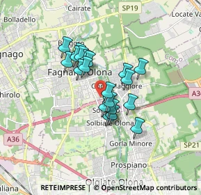 Mappa Via Giacomo Leopardi, 21054 Fagnano Olona VA, Italia (1.2225)