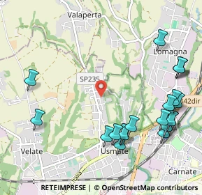 Mappa Via Evangelista Torricelli, 20865 Usmate Velate MB, Italia (1.29)