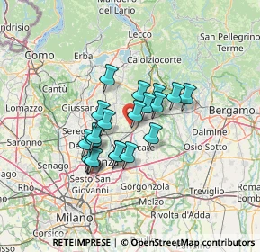 Mappa Via Evangelista Torricelli, 20865 Usmate Velate MB, Italia (9.549)